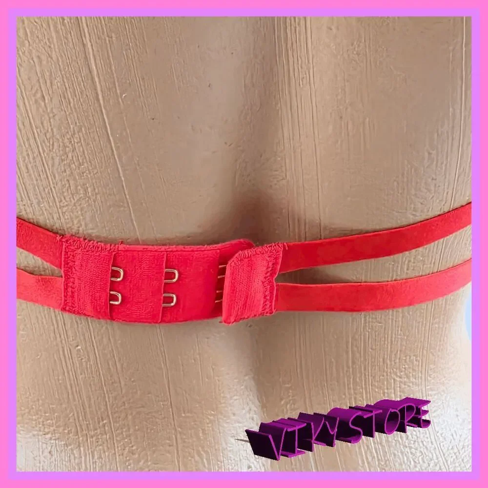 ❤️ NWT Victoria’s Secret Red Lace Halter Bra 34C ❤️